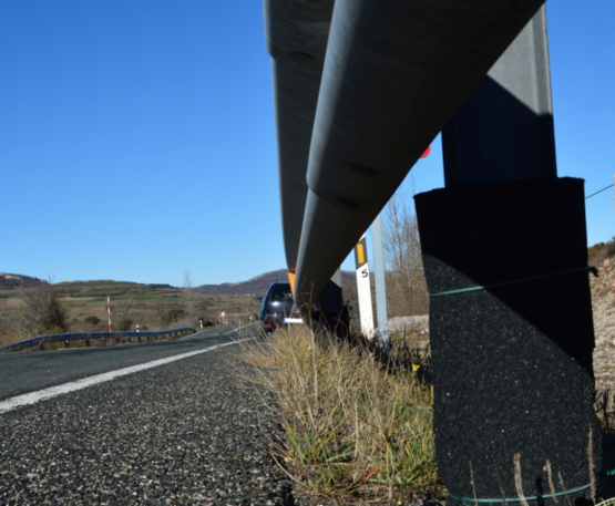 protecciones en barreras de seguridad de carreteras